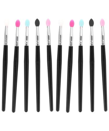 FOMIYES 10 Pcs Silicone Eyeshadow Brush Makeup Sponge Silicone Makeup Eyeshadow Applicator Cream Mix 14.7x0.9cmx2pcs As Shownx2pcs
