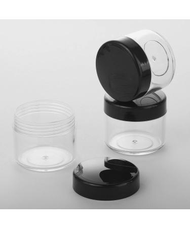 100 Pieces 20g Cream Jars with Lids, Makeup Spoon | Empty Cosmetic Containers for Lip Scrub, Samples | Black - Buy Online on GoSupps.com