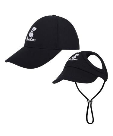 Pawaboo pet baseball cap 2 pieces of pet parents child hat sun hats with ear holes and adjustable chin straps pet family hats outdoor dog cap sun protection caps large black large black - Buy Online on GoSupps.com