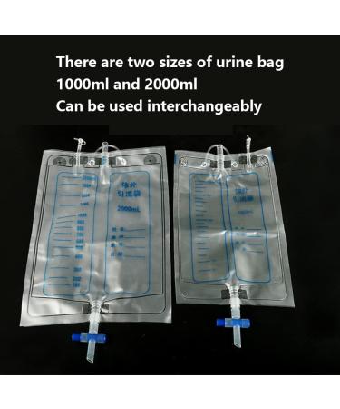 Silicone Urine Collector Male Urine Collection Night Bags Reusable Silicone Urinary Drainage Bag Catheter Leg Bag Urinal for Men Elderly Bedridden Patients - Buy Online on GoSupps.com