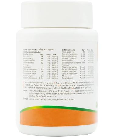 1.76oz Ayurveda Ayurvedic Tooth Powder 50gms | Teeth Whitening | Freshens Breath Removes Stains Herbal for Oral Health - Buy Online on GoSupps.com