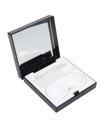 Contact lens travel case set with bottle for care fluid Mini contact lens etui with tweezers applicator storage case for the soaking of contact lenses glasses box