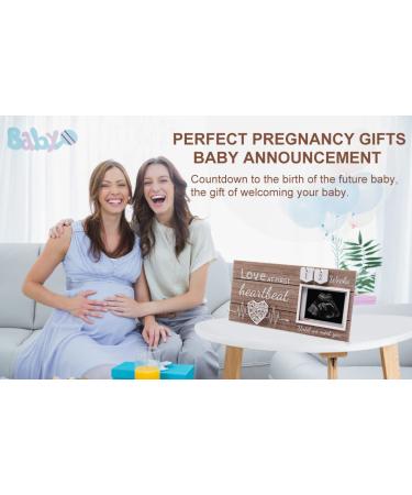 Love at First Sight Sonogram Picture Frame for Baby Girl Room - Gender Reveal and Baby Shower Gift for First Time Moms - 4x3 Ultrasound Frame with Countdown Weeks Design - Buy Online on GoSupps.com