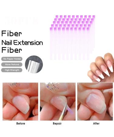 100pcs Purple Nail Extension Glass Fiber - DIY Manicure Accessories for Salon & Home Use - Buy Online on GoSupps.com