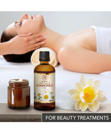 Chamomile Oil 100ml - Natural Chamomilla Oil for Face Nails Hands & Hair | Massage & Personal Care - Buy Online on GoSupps.com