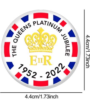 Union Jack Flag Queen Memorial Badge - 1.73 Elizabeth II Tribute Brooch | Royal Souvenir for 70-Year Anniversary - Buy Online on GoSupps.com
