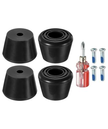 PATIKIL Roller Skate Toe Stops with Screwdriver 82A Rubber Brake Stoppers Block, for Roller Skate Accessories Replacement Black