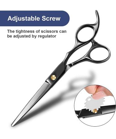 Ansnbo Professional 6 Inch Hair Cutting Scissors - Premium Stainless Steel Shears for Barber, Salon, and Home Use - Buy Online on GoSupps.com