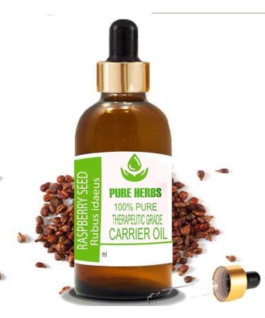 Buy Pure Herbs Raspberry Seed Oil 15mL - Natural Therapeutic Grade Carrier Oil with Dropper for Skincare & Wellness - International Shipping Available - Buy Online on GoSupps.com
