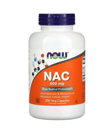 Now Foods NAC 600 mg - 250 Vcaps 2 Pack