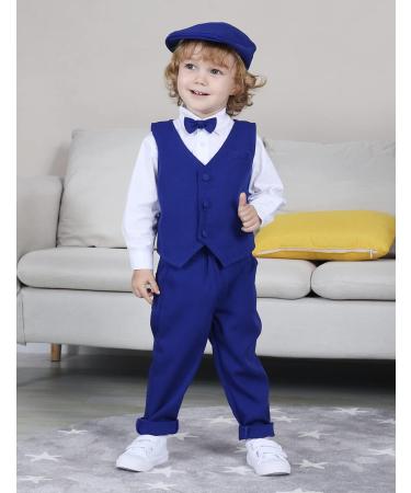 Mint Green Baby Boys Blazers Suit 5pcs Wedding Outfit | Solid Blue | 18-24 Months - Buy Online on GoSupps.com