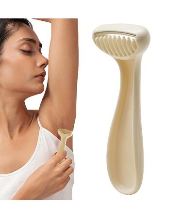 Teksome razor for women razor for sensitive women - pubic hair body groomer personal care hair removal body hair cutter for women for a gentle shave white