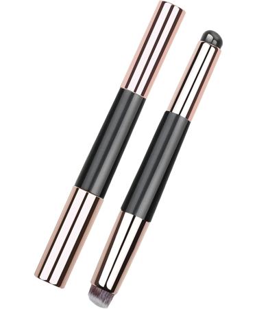 Acunny Silicone Lip Brush Lip Exfoliating Brush | Silicone Makeup Applicator | Multipurpose Lipstick Shine Makeup Brush Tool Soft Double Head Lip Oil Brush with Lid for Women and Girls black - Buy Online on GoSupps.com