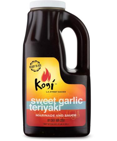 Kogi LA Street Sauces | Sweet Garlic Teriyaki Marinade and Sauce, Chicken Teriyaki Sauce, Teriyaki Glaze, Teriyaki Marinade, Bulk Teriyaki Sauce, Terrikayi Sauce, Teriyaki Garlic Sauce (65oz, 1pk)