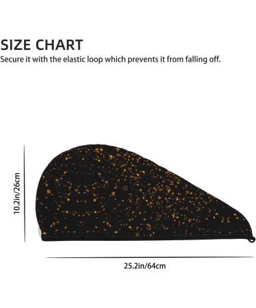 Black and Gold Coral Velvet Hair Cap | Quick-Dry Towel Wrap for Home & Travel - Perfect for Men & Women - Buy Online on GoSupps.com