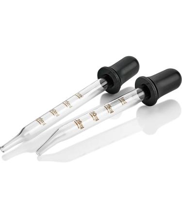 Glass Medicine Dropper Set - Bent & Straight Tip, 1 mL Capacity, 2 Count - Buy Online on GoSupps.com