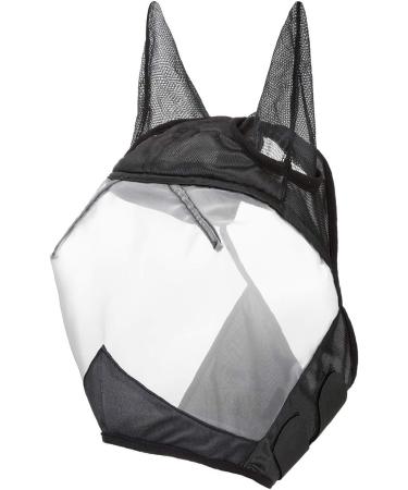 Buy Harrison Howard Caremaster Fly Mask Half Face - Ear Protection for Horses | Black/Silver Retro Extra Full Size - Buy Online on GoSupps.com