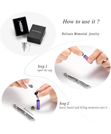 VCCWYQK Cremation Jewelry Urn Necklace for Ashes Pendant with Hollow Glass Vial Cylinder Cremation Keepsake Memorial Lockets Ashes Holder for Women Men Pet - Buy Online on GoSupps.com
