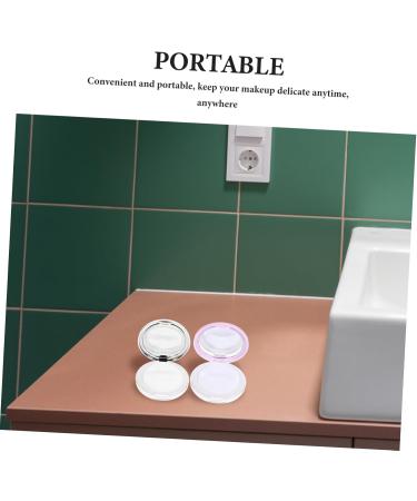  FRCOLOR 2 Pieces Refillable Loose Powder Containers with Mirror Pop-Up - Compact Travel Makeup Case for Loose Powder - Portable Empty Plastic Box for DIY Beauty - Buy Online on GoSupps.com