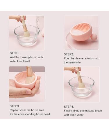 AREMOD Makeup Brush Cleaner Mat - Silicone Brush Cleaning Tool for Women & Girls (Pink) - Buy Online on GoSupps.com