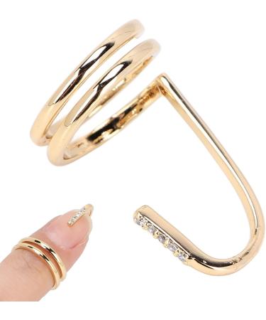Finger Nail Circle Fashion Fingertip Jewelry Nail Art Circle Decorative Nail Art Circle Accessories for Ladies Weacircle (Sliver)(3050 gold) - Buy Online on GoSupps.com