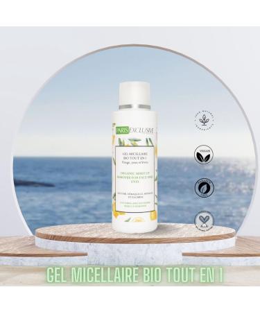 PARIS EXCLUSIVE COSMETICS - Organic Gentle Micellar Gel All in 1 Cleanses Removes Make-up and Moisturizes - Suitable for Sensitive Eyes and Contact Lens Wearers - 200 ml - Buy Online on GoSupps.com
