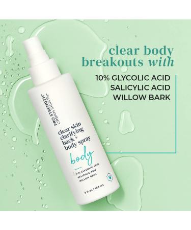 Urban Skin Rx Clear Skin Clarifying Back & Body Spray | Exfoliates & Improves Blemishes | Glycolic & Salicylic Acids | 5.0 Oz - Buy Online on GoSupps.com