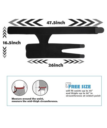 Milltrip Hamstring Support | Compression Wrap Thigh Brace for Hip Sciatica & Groin Strain Relief - Men & Women - Buy Online on GoSupps.com