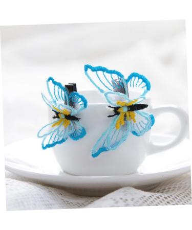 Beaupretty Hair Clamp Hair bridal hair clip blue hair clips embroidery barrette decorative hair clips hair clips lace hair clip bride decorate Clips Hair Bobby Pins - Buy Online on GoSupps.com