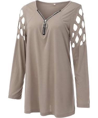Women's Rhinestone V-Neck Hollowed Out Top - Black Silk Shirt - XX-Large - Buy Online on GoSupps.com