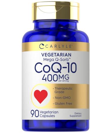 Carlyle CoQ10 400mg | 90 Count | Vegetarian Non-GMO and Gluten Free Supplement