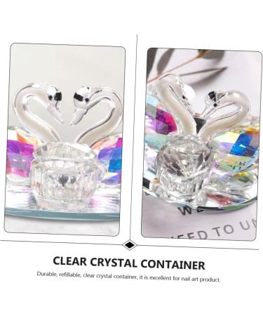 minkissy 1pc Nail Art Crystal Cup Ornament Container Nail Salon Supplies Manicure Pen Washing Cup Jewelry Holder Cup Nail Crystal Bowl Nail Liquid Cup Glass Mixing Dish Delicate Gouache - Buy Online on GoSupps.com