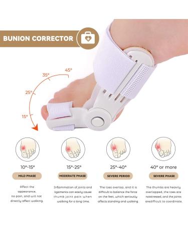 Qiefarm Bunion Corrector - Pain Relief Toe Separators for Hallux Valgus Correction (4PCS) - Buy Online on GoSupps.com