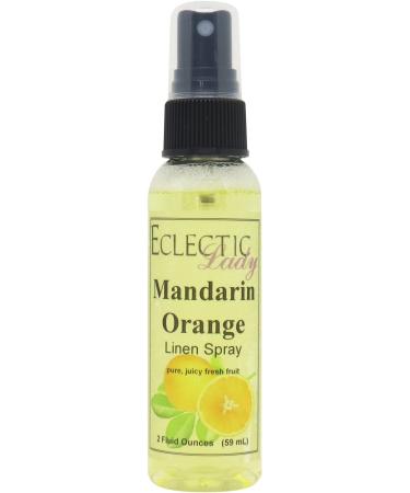 Mandarin Orange Linen Spray 16 ounces - Eclectic Lady Sheet and Linen Spray - No Artificial Colors Parabens or Preservatives - Long-Lasting Scent for Bed Fabric & Pillow 16 Fluid Ounces