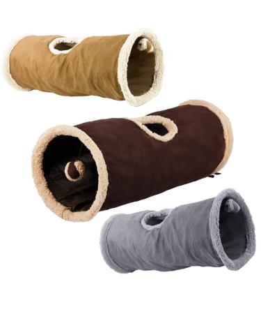 ALL FOR PAWS Collapsible Cat Tunnel Crinkle Cat Toys Play Tunnel Tube Lambswool