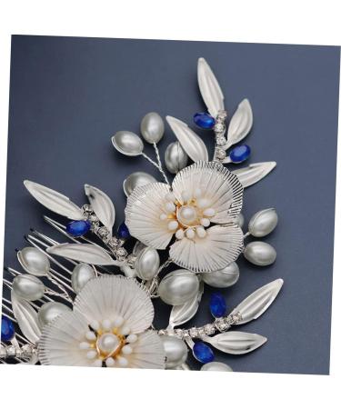 DOITOOL Wedding Hair Clip Flower Bride Comb Pearl Hair Pin Wedding Headpiece for Bride Flower Hair Comb Tiara Hair Comb for Bride Dinner Party Wedding Accessories European and American - Buy Online on GoSupps.com
