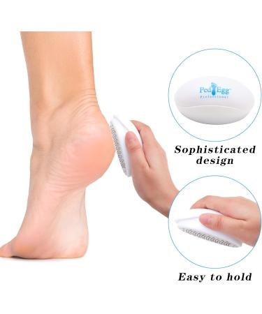Creative Egg Foot Grinder Portable Egg Callus Remover Durable Manual Pedicure Tools for Dead Skin Removal White Highly Effective Callus Remover Wake up Velvety Feet for Foot Spa Home Salon - Buy Online on GoSupps.com