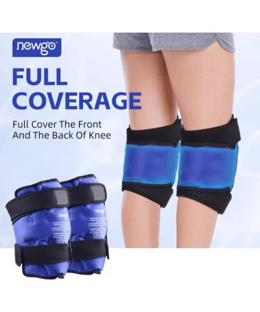 Newgo Ice Cream Bag for Knee Replacement - Reusable Gel Cooling Wrap for Pain Relief & Swelling - 2 Pieces (Blue) - Buy Online on GoSupps.com
