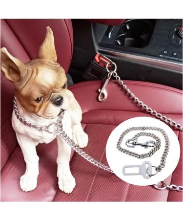 JLEivvi Dog Seat Belt for Car Stainless Steel Dog Car Seat Belt Vehicle Travel Dog Harness Dog Chain Pet Vehicle Safety Restraint Cable for Puppy Small Medium Large Dogs(60cm) - Buy Online on GoSupps.com