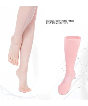 1 Pair Long Moisturizing Socks Silicone Overnight Spa Socks for Hard Skin Dry Feet Cracked Heel Care - Buy Online on GoSupps.com