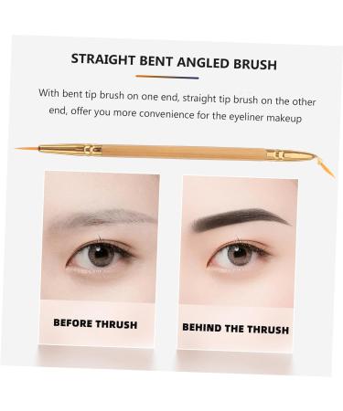 Baluue 1pcs Double Ended Eyeliner Brush Eyeliner Pencil Straight Bent Angled Brush Brush - Buy Online on GoSupps.com
