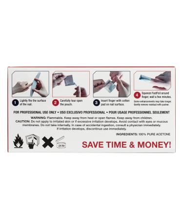 Americanails FastFoils 100 ct - Gel Polish Foil Remover Wraps with Pure Acetone - Nail Polish, Gel Nails, Acrylic & Dip Nails - All-in-One Removal Solution - Buy Online on GoSupps.com