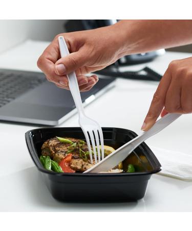 100 Pack Heavy Duty Disposable Basic Plastic Knives - White | Comfy Package - Buy Online on GoSupps.com