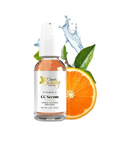 Vitamin C CC Serum - Complexion Corrector with Citrus Stem Cells & Hyaluronic Acid Anti-Aging Hydrating Dark Spot Corrector Brightening & Firming serum 1 oz