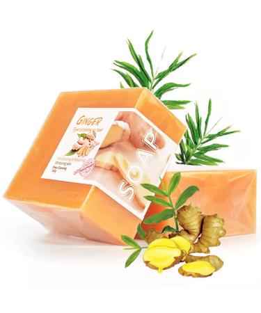 Lymphatic Detox Organic Ginger Soap,Ginger Lymphatic Drainage Detox Ginger Soap, Natural Organic Ginger Soap for Swelling and Pain Relief,Turmeric Soap for All Skin Types (100g)
