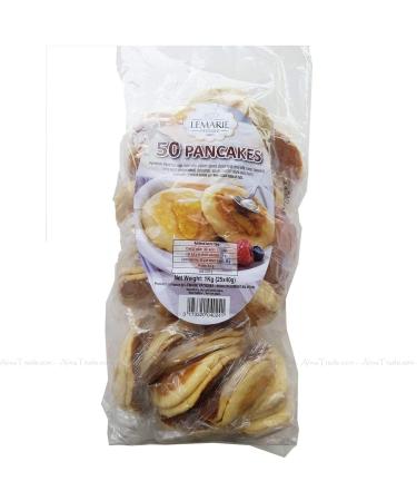Lemarie P tissier American Style Panqueques Mini Pancakes - Pack of 50 | 25 Portions of 2 units x 40 g | Individually Wrapped | Famous Pancakes | Easy Snack & Share Pack | Sold by Essential Products - Buy Online on GoSupps.com