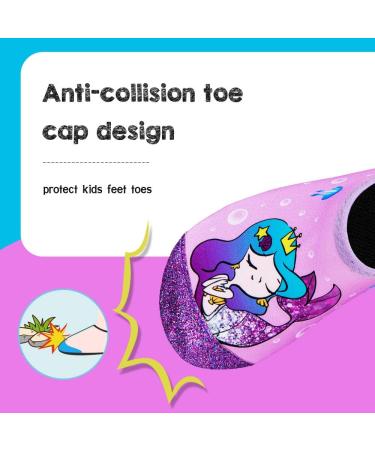 Kids Toddler Water Shoes Quick Dry Aqua Socks Non Slip Beach Swim Pool - D-Purple Shiny Mermaid - Size 12.5-13 Little Kid - Buy Online on GoSupps.com
