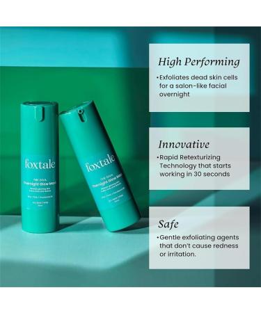 Foxtale Overnight Glow Mask - Salon Quality Brightening Facial Mask for Deep Hydration (1PC) | International Shipping - Buy Online on GoSupps.com