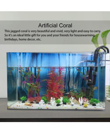 Ctpeng 12 Pieces Small Artificial Coral Decoration - White Resin Coral Reef Decor for Aquariums - Ideal Aquatic Decor for International Shipping - Buy Online on GoSupps.com