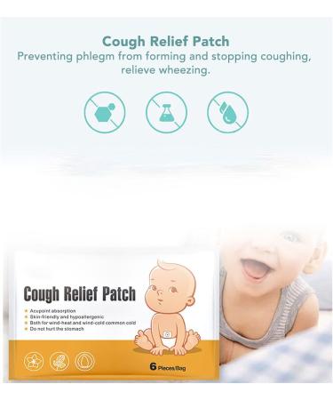 Cough Patch Acupoint Absorption Anti Coughing Sticker Safe 6pcs for Health Care for Kids - Buy Online on GoSupps.com